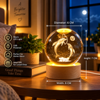 3D Dolphin Crystal Ball Night Lamp product dimensions: 6 cm width, 6 cm diameter, 7 cm height