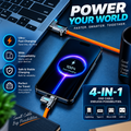 4-in-1 fast charging cable compatibility infographic showing four connector types