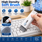 7-in-1 cleaning kit high density soft brush cleaning a keyboard