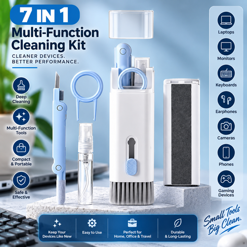 7-in-1 multifunction cleaning kit product showcase
