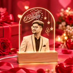 Personalized LED Acrylic Photo Lamp birthday design