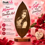 Personalized natural leaf photo gift – PeakTide product showcase