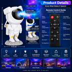 Astronaut Galaxy Projector product details and remote control guide
