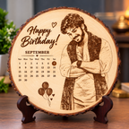 Customised Natural Wood Photo Frame - personalised birthday engraving