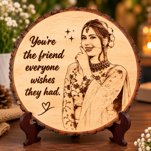 Customised Natural Wood Photo Frame - personalised wedding gift