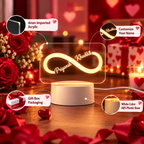 Personalized Infinity LED Name Lamp – premium acrylic and base details