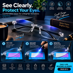 Daily Use Reading Glasses blue light lens test