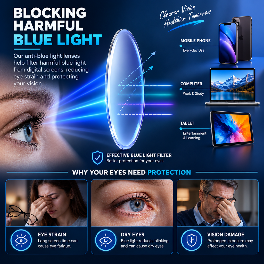 Daily Use Reading Glasses blue light filtering benefits