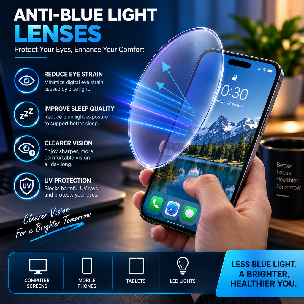 Daily Use Reading Glasses anti blue light lens features