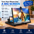 Mobile phone screen amplifier showing a larger cinematic viewing experience